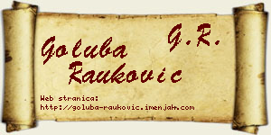 Goluba Rauković vizit kartica